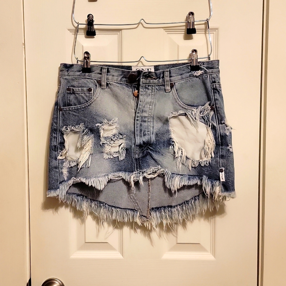 One Teaspoon denim skirt